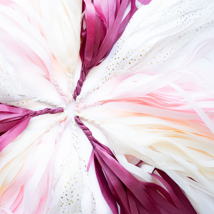 Sweet Cabernet Paper Tassels