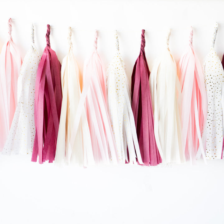 Sweet Cabernet Paper Tassels