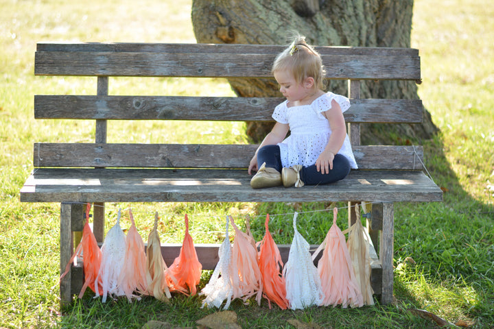 Golden Peach Paper Tassels