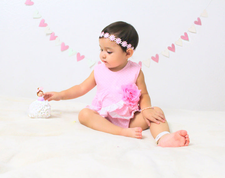 Heart Garland | Light Pink & White Glitter