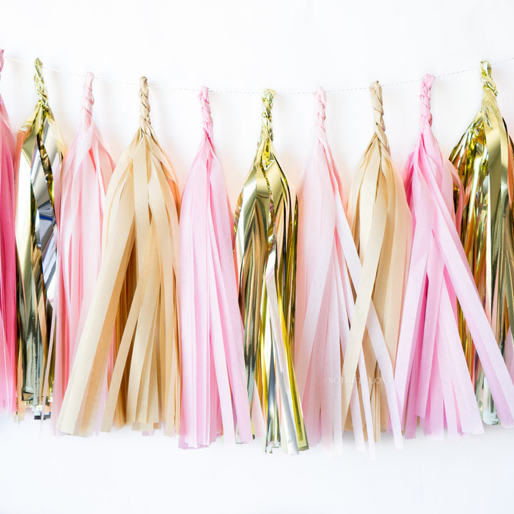 Rose Gold Paper Tassels
