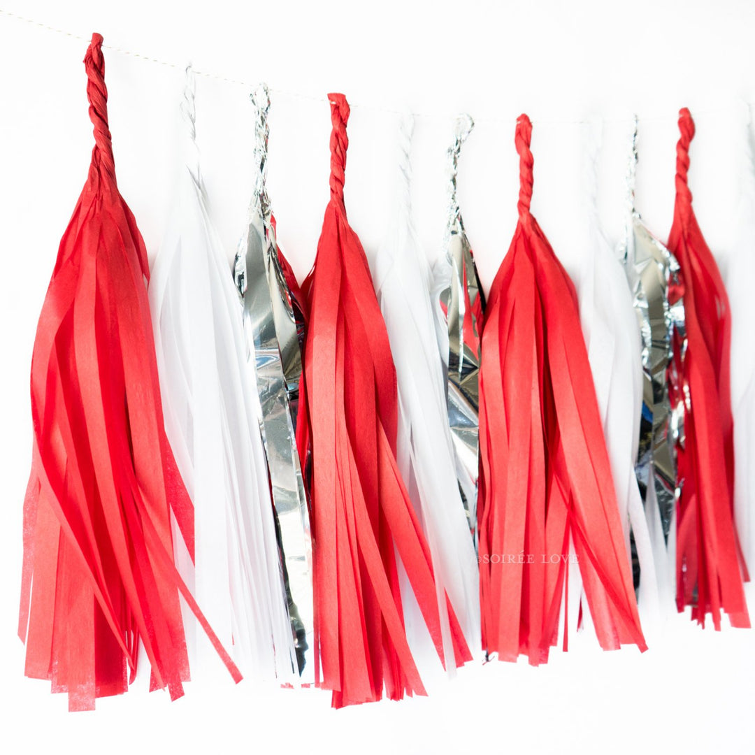 Silver Love Paper Tassels