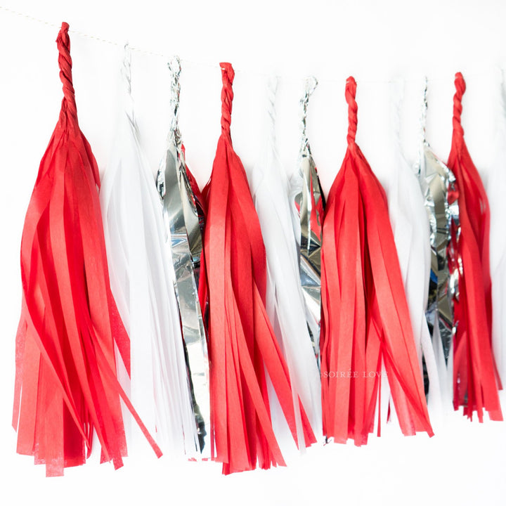 Silver Love Paper Tassels