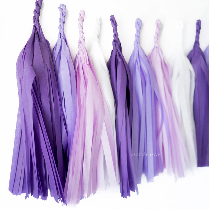Purple Ombre Paper Tassels