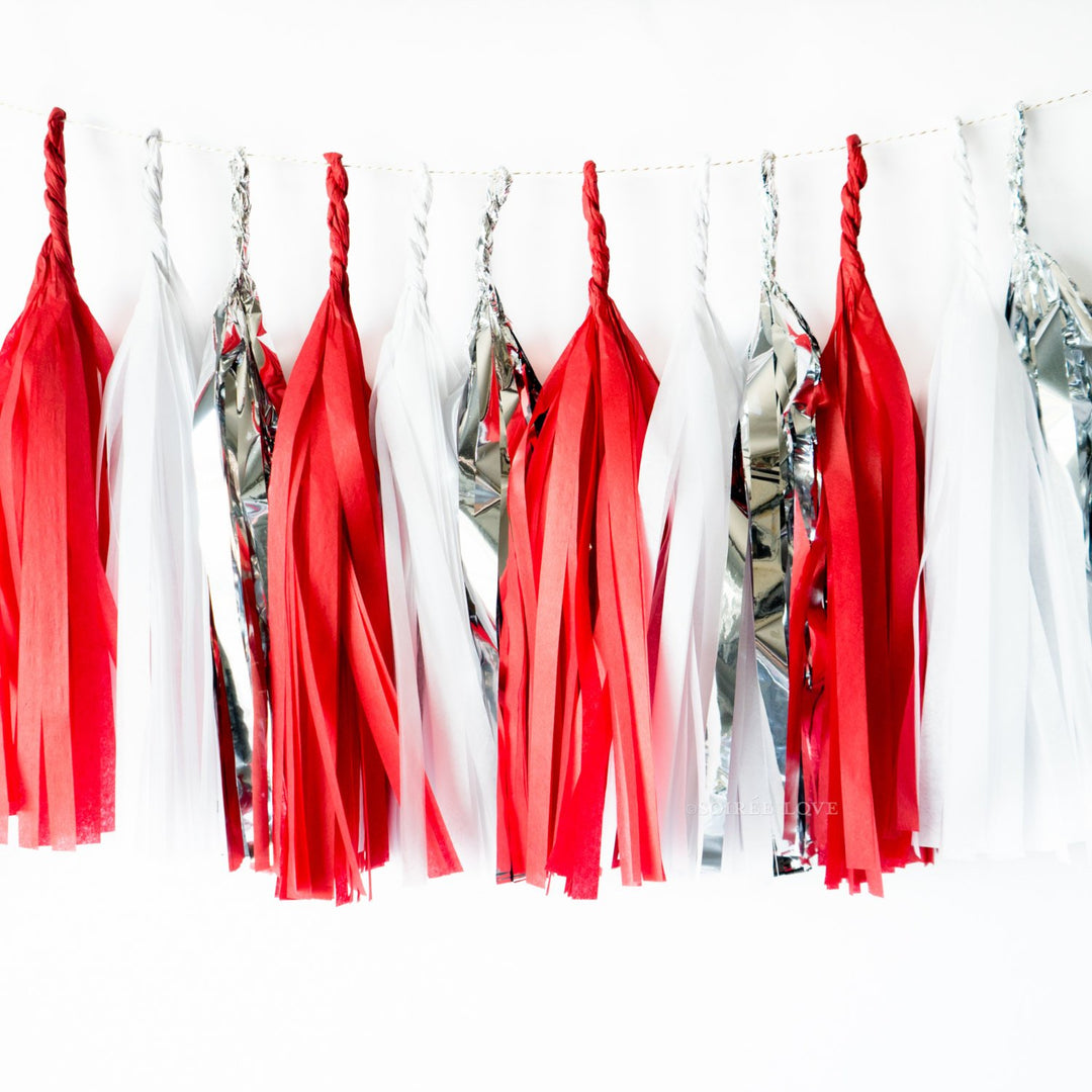 Silver Love Paper Tassels