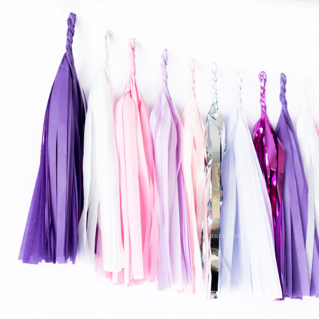 Purple Crush Paper Tassels