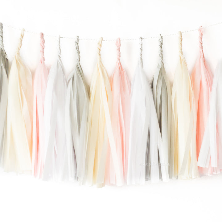 Sugar Cream Paper Tassels