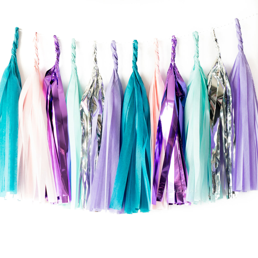 Pink Mermaid Paper Tassels