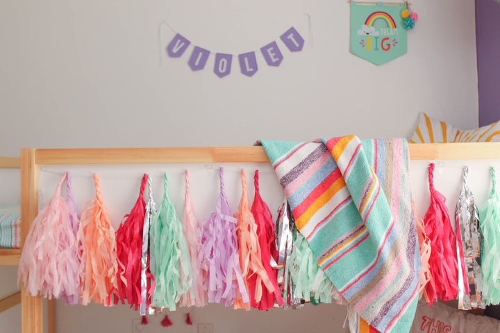 Silver Berry Paper Tassels