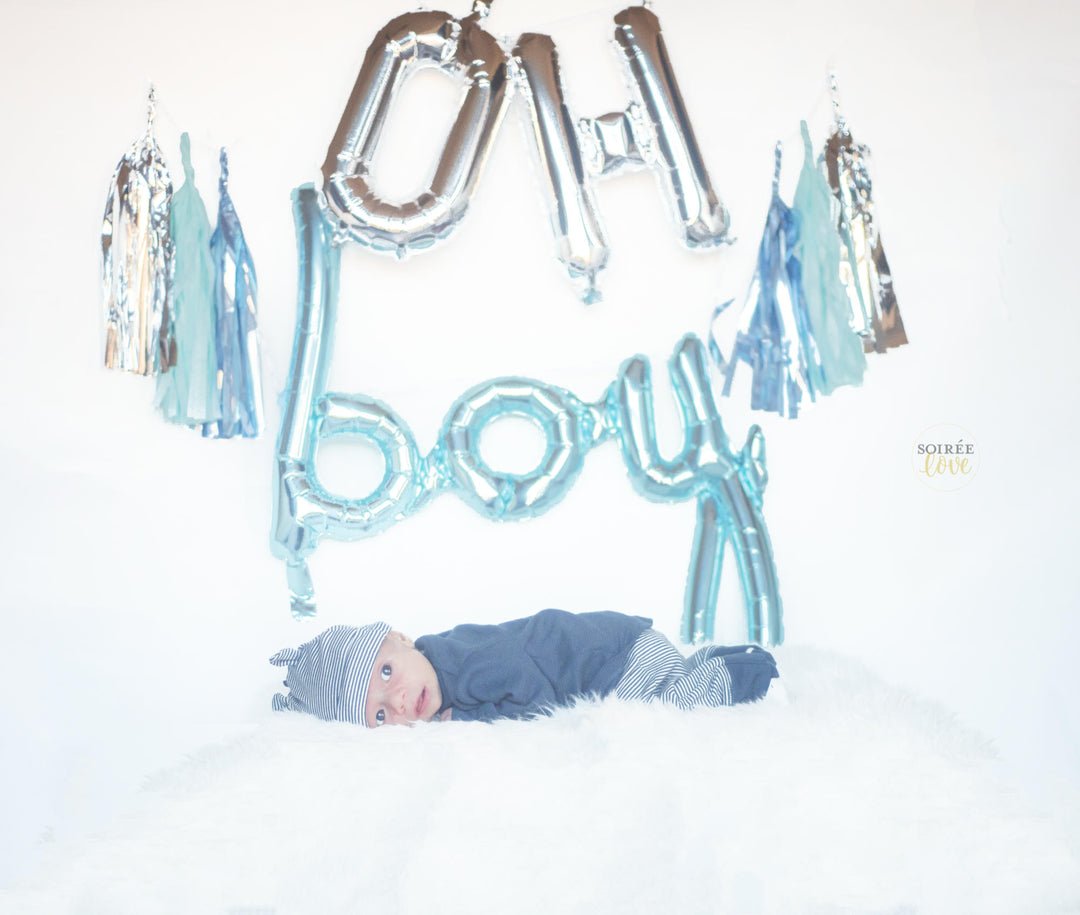 Oh Boy Balloon Banner