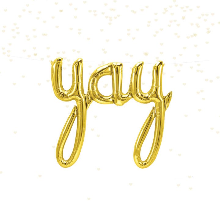 Script Yay Party Balloon Banner