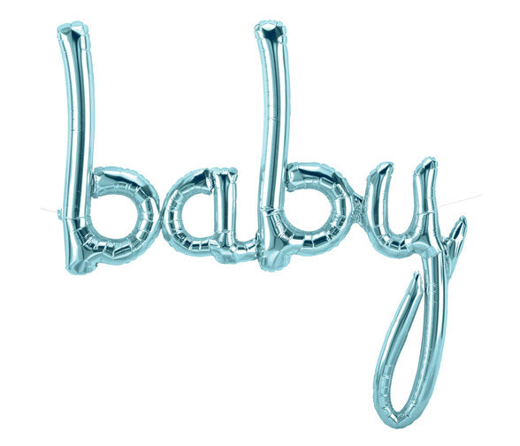 Script Baby Balloon Banner w/ Paper Tassels