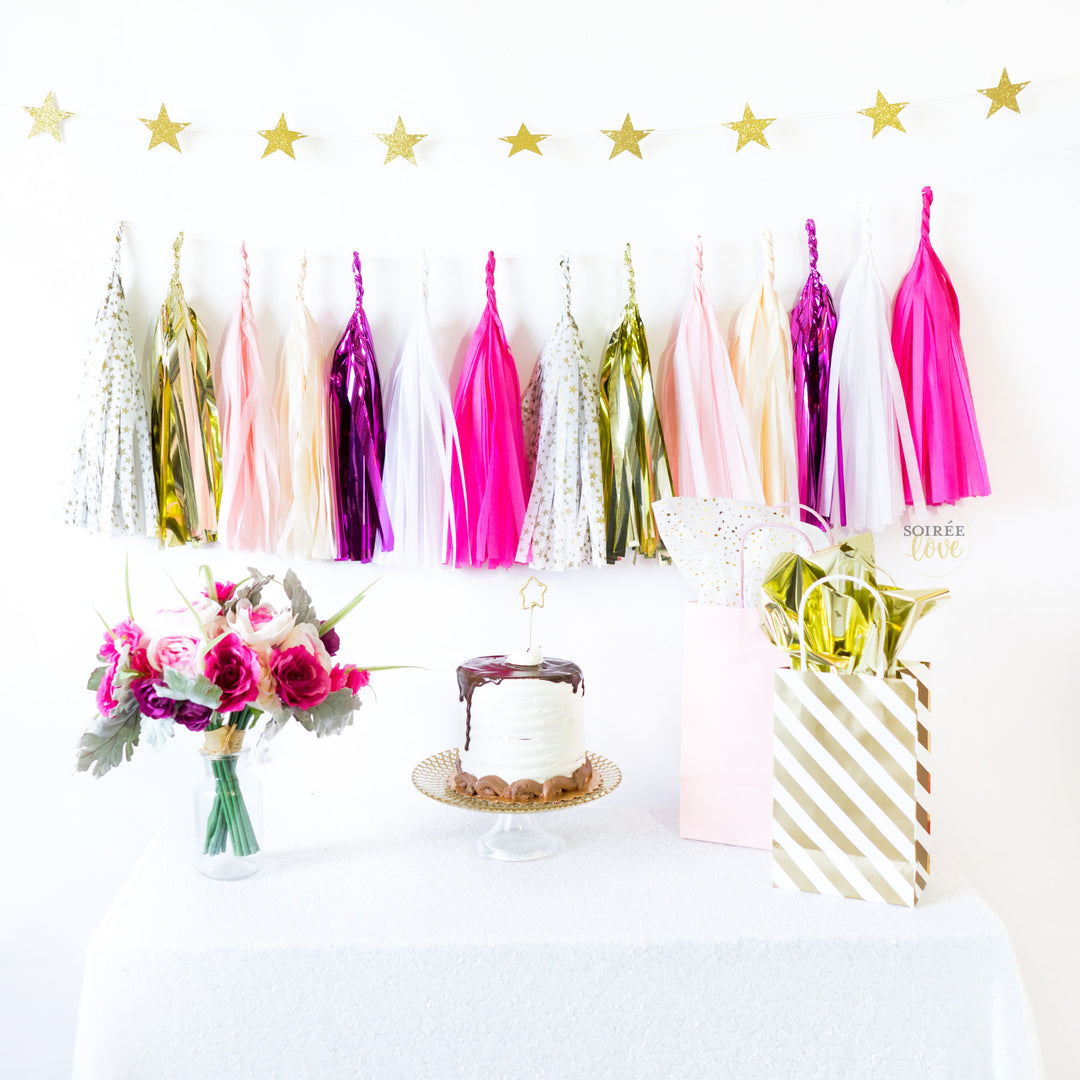 Pink Graduate Paper Tassels