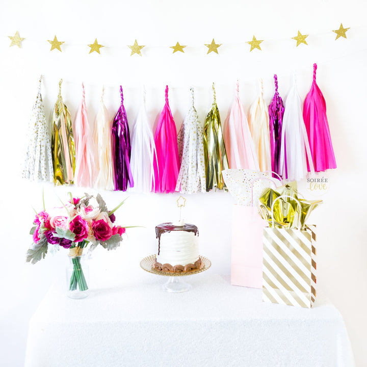 Pink Graduate Paper Tassels