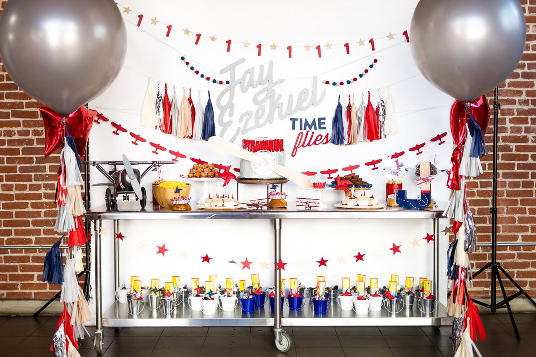 Giant 4th of July Balloon with Paper Tassels