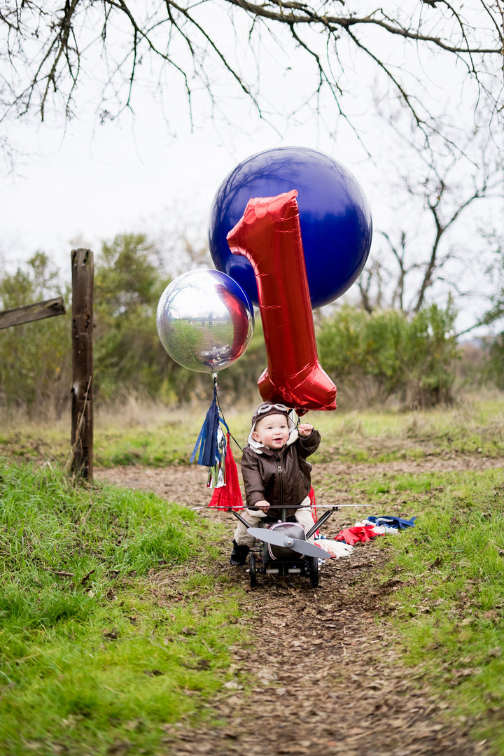 Giant 4th of July Balloon with Paper Tassels