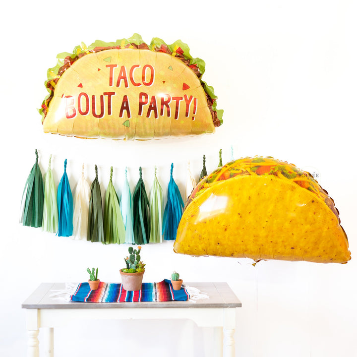 Blue Cactus Paper Tassels