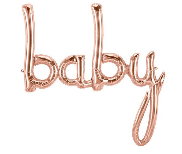Script Baby Balloon Banner w/ Paper Tassels