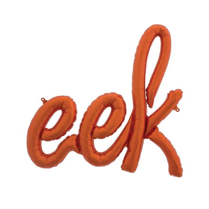 Script Eek Balloon Banner | Orange