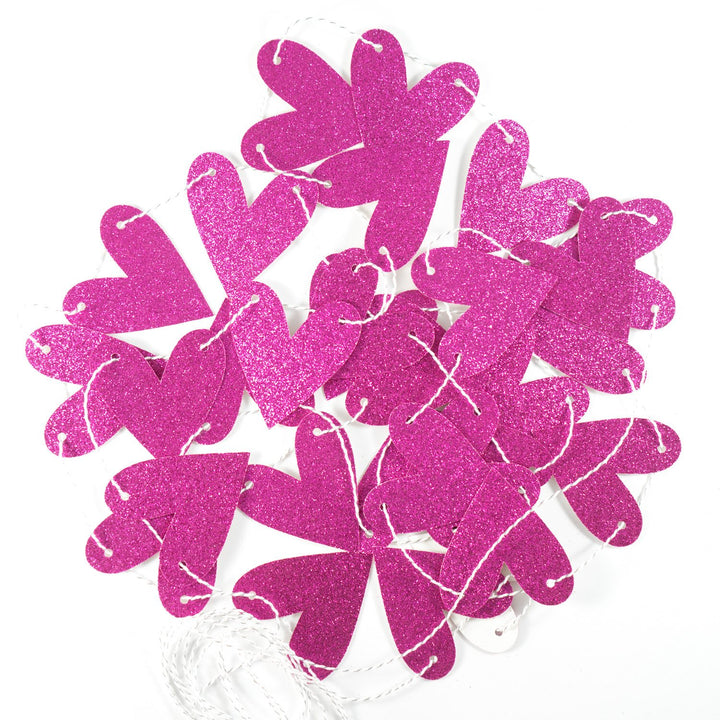 Heart Garland | Fuchsia Bright Pink