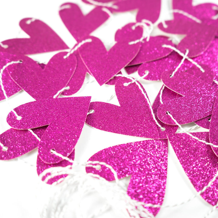 Heart Garland | Fuchsia Bright Pink