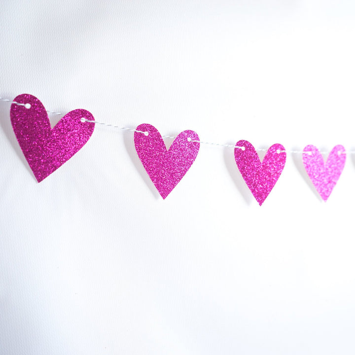 Heart Garland | Fuchsia Bright Pink