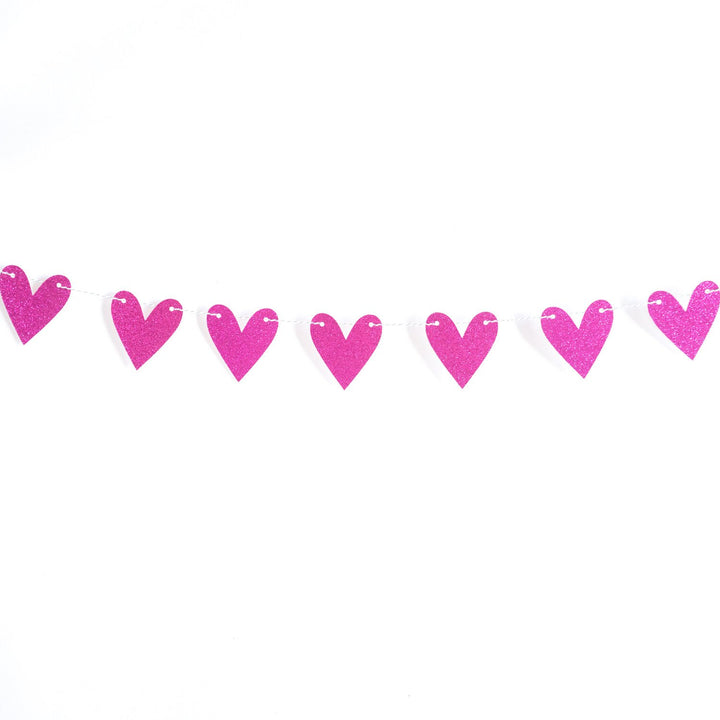 Heart Garland | Fuchsia Bright Pink