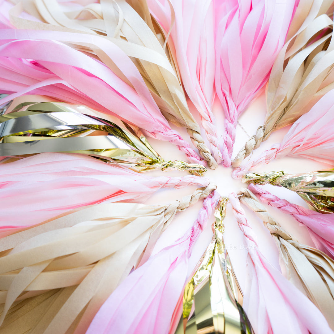 Rose Gold Paper Tassels