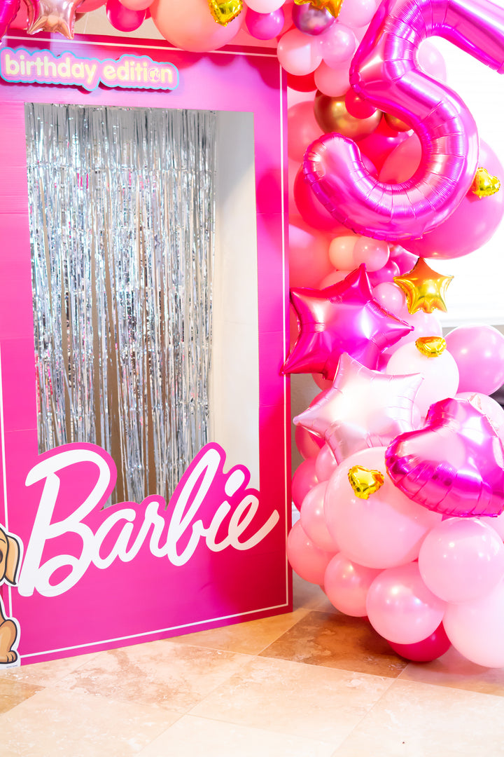 DIY Pink Doll Balloon Garland
