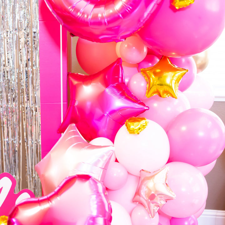 DIY Pink Doll Balloon Garland