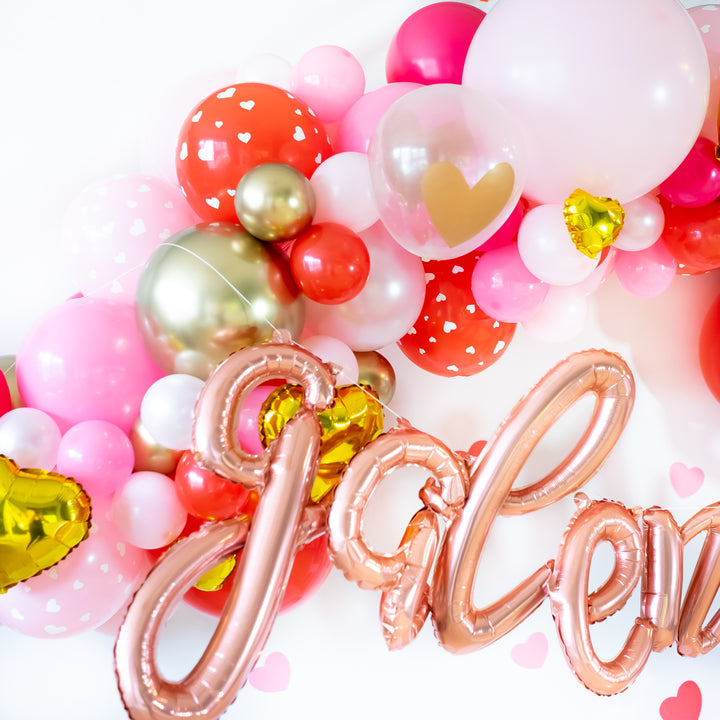 DIY Galentines Balloon Garland