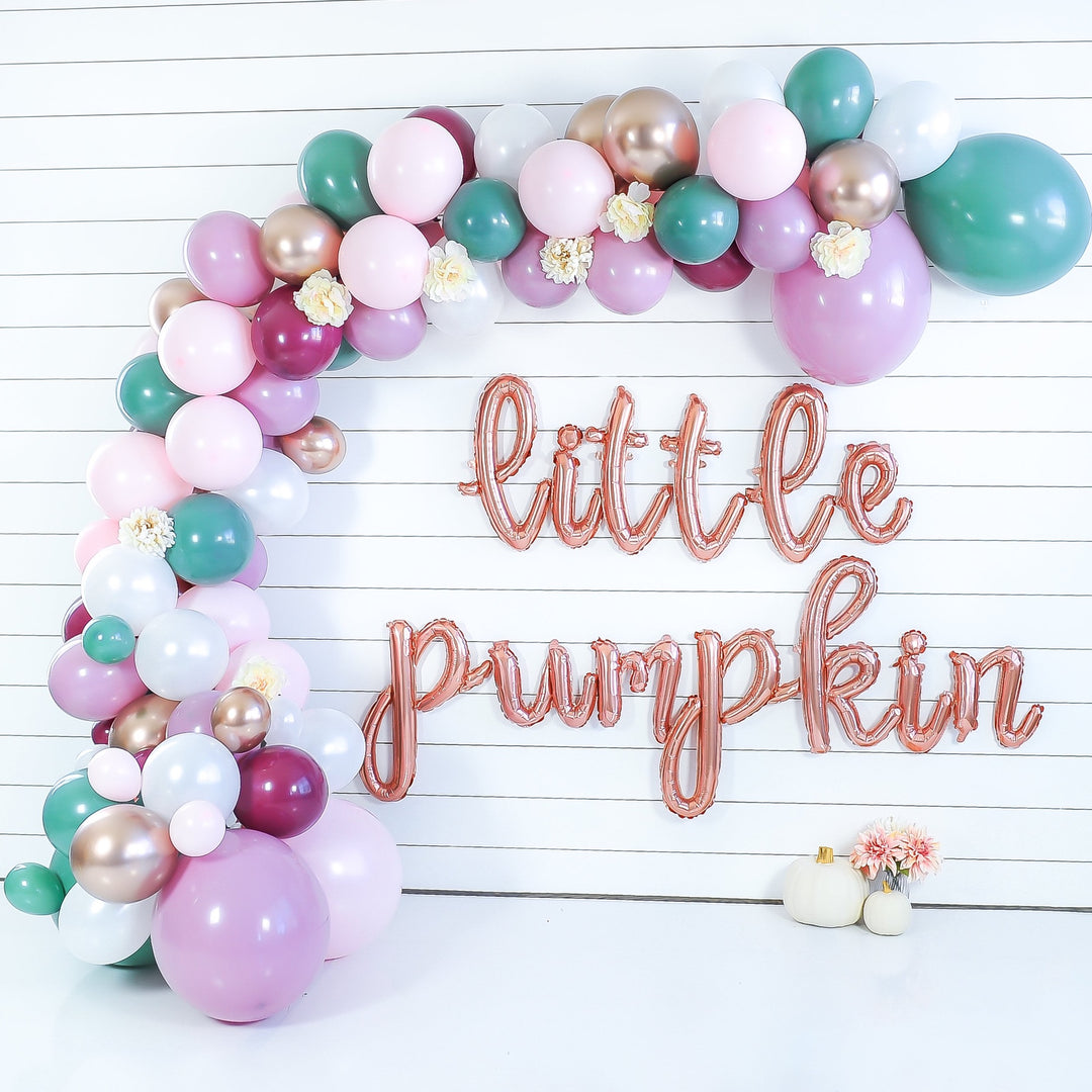 DIY Fall Blush Little Pumpkin Balloon Garland