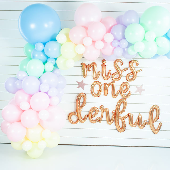 DIY Pastel Rainbow Balloon Garland