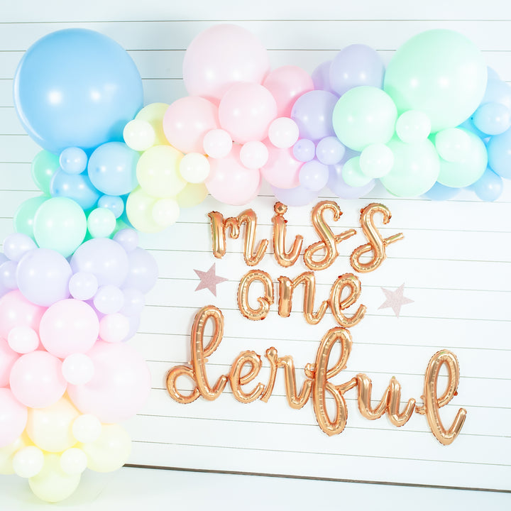 DIY Pastel Rainbow Balloon Garland