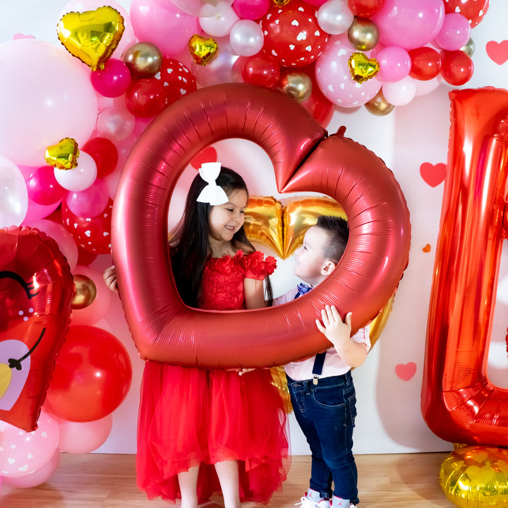 Valentine Linking Heart Balloons | Gold