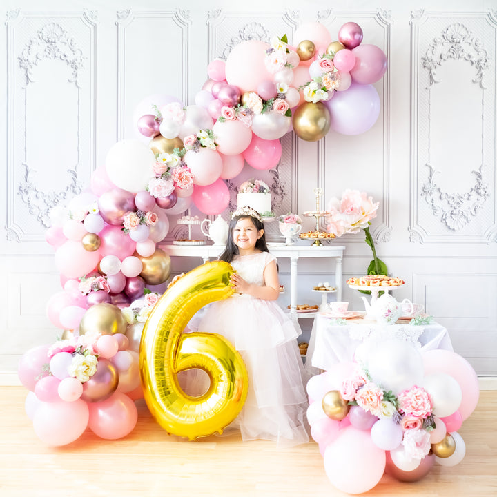 DIY Princess Tea Balloon Garland