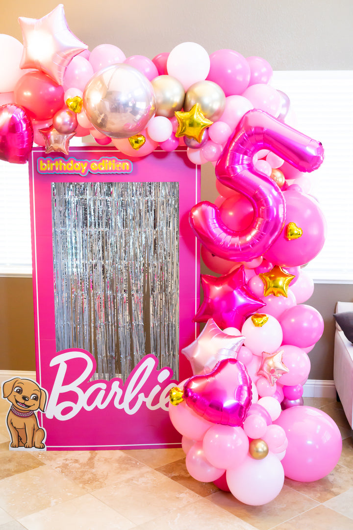DIY Pink Doll Balloon Garland