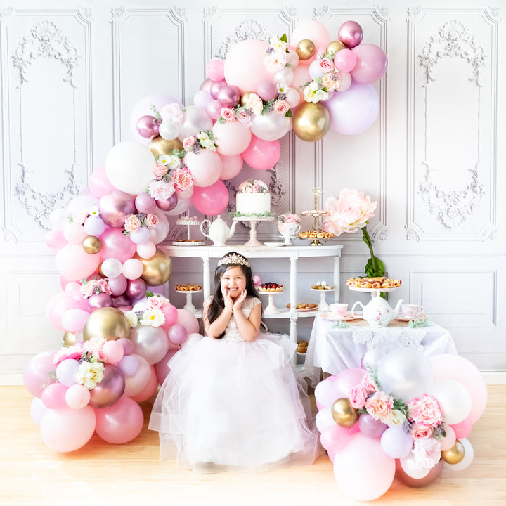 DIY Princess Tea Balloon Garland