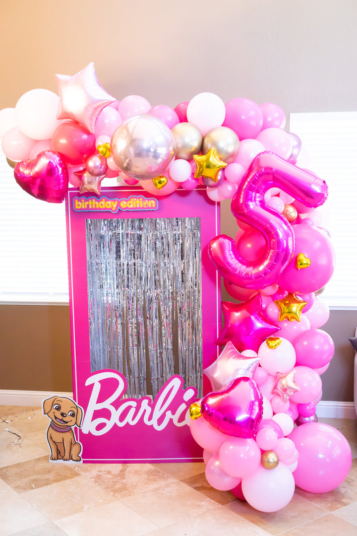 DIY Pink Doll Balloon Garland