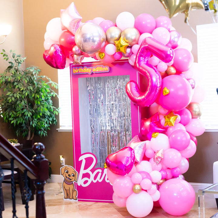 DIY Pink Doll Balloon Garland