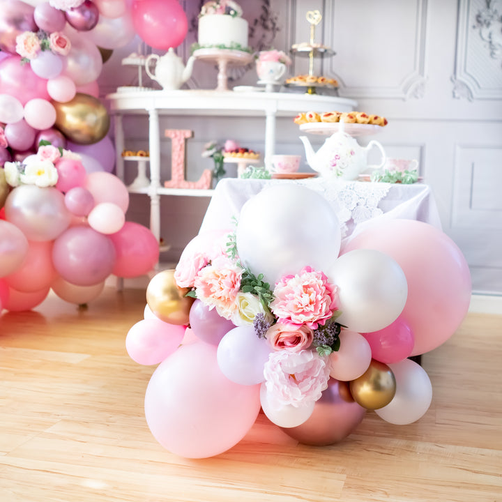 DIY Princess Tea Balloon Garland