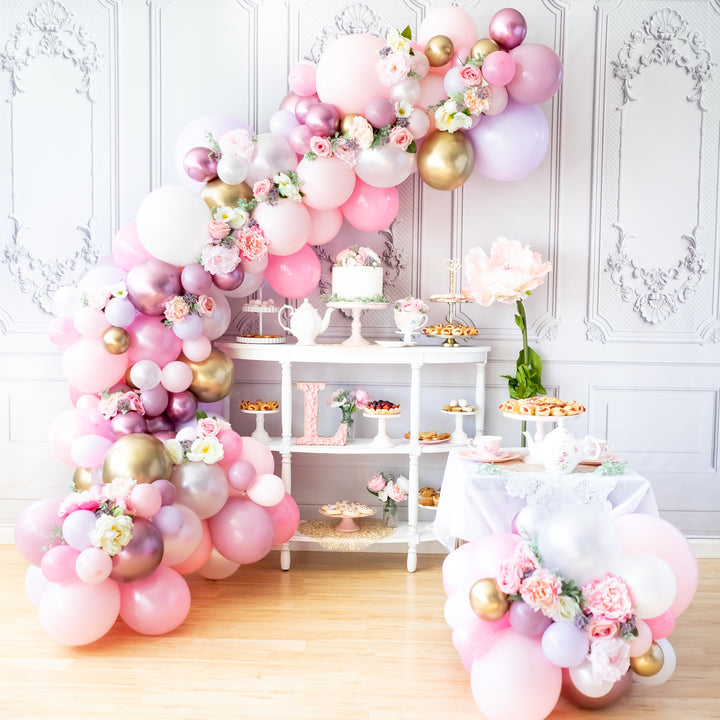 DIY Princess Tea Balloon Garland