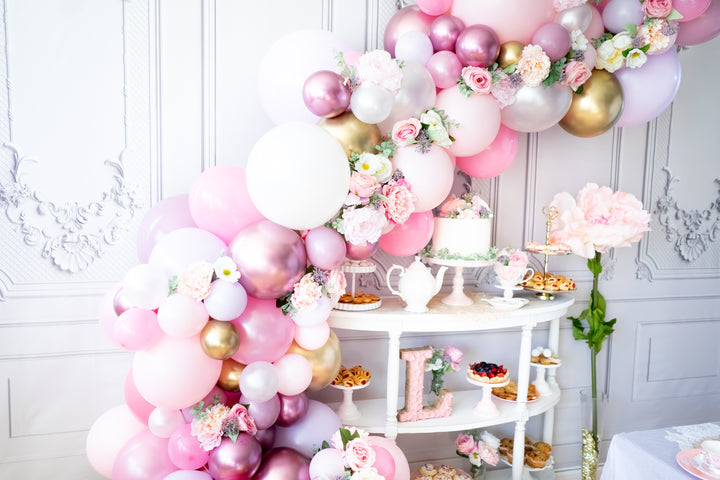 DIY Princess Tea Balloon Garland