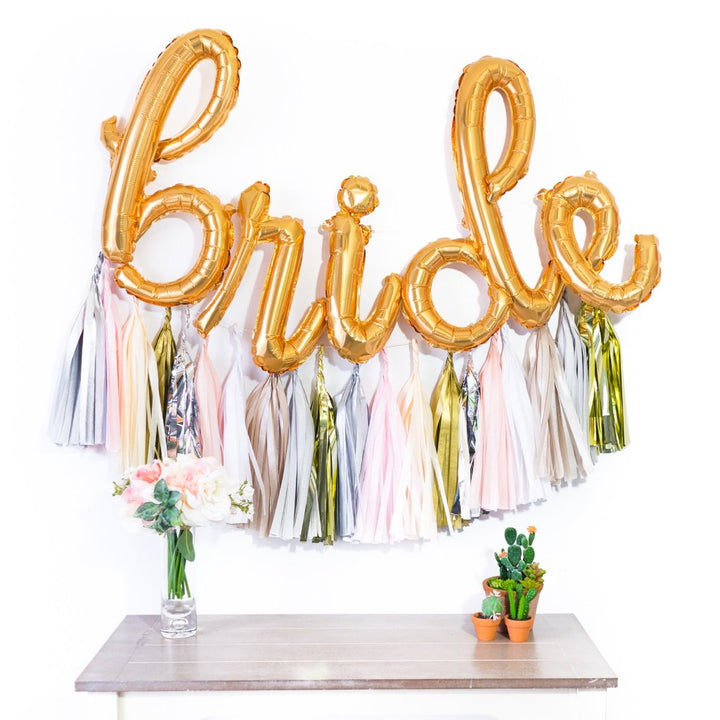 Script Bride Balloon Banner