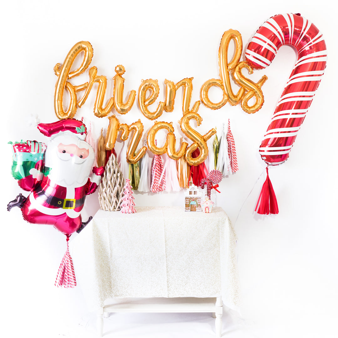 Friendsmas Script Balloon Banner