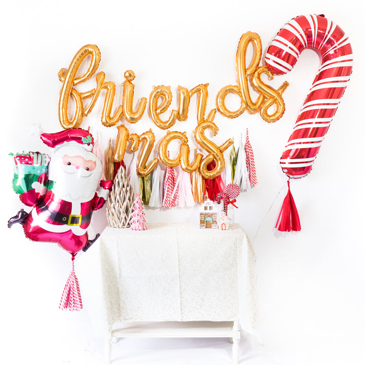 Friendsmas Script Balloon Banner