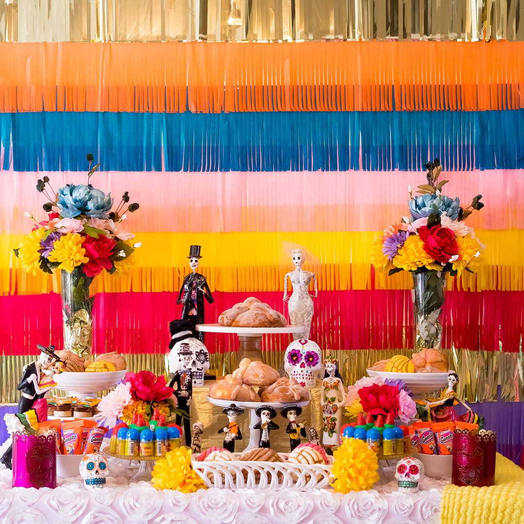 DIY Dia de Muertos Fringe Backdrop