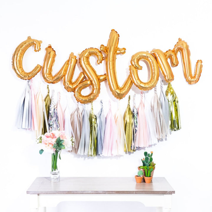 Custom Script Balloon Banner