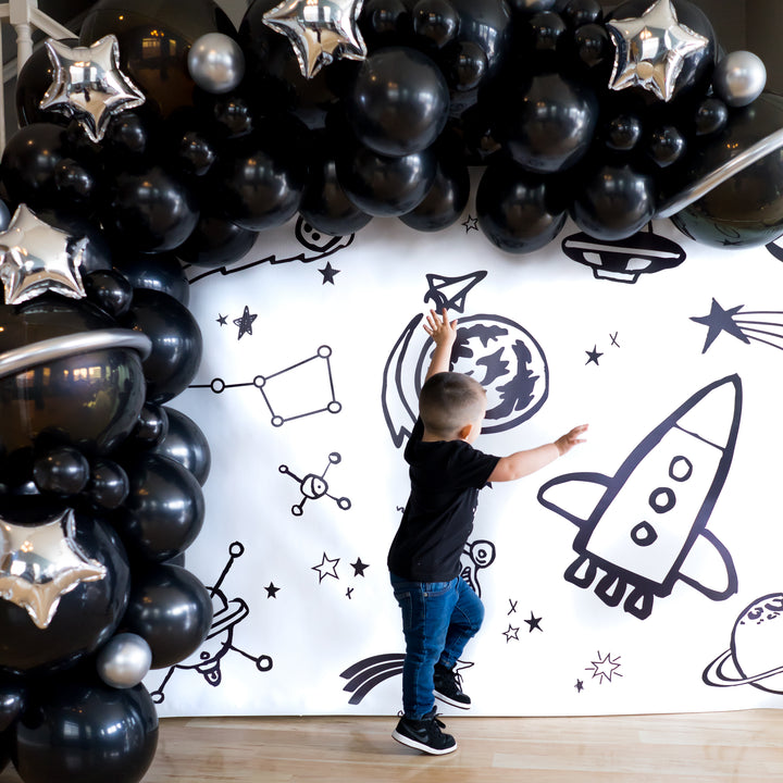 DIY Blast Off to Space Balloon Garland
