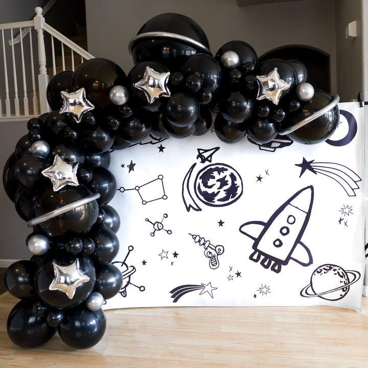 DIY Blast Off to Space Balloon Garland